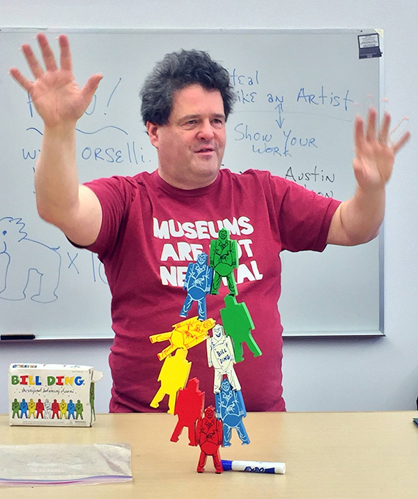 Paul Orselli’s teaching and sharing ideas with people while creating interactive devices.