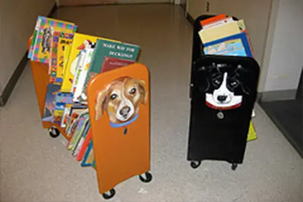 Children’s Book Carts designed by POW! (Paul Orselli Workshop, Inc.)
