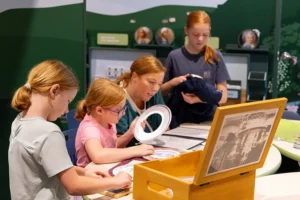 Children enjoying hands on history.