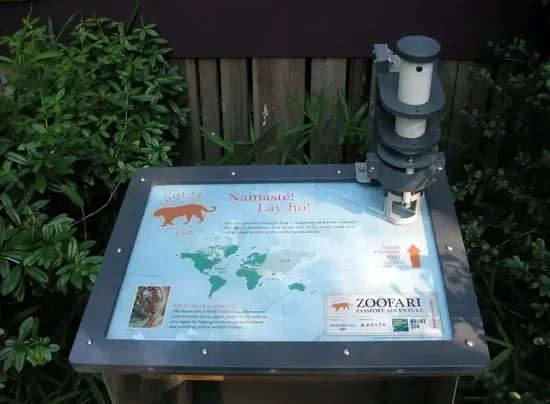 Map of Asia from the Zoofari Stamper exhibit