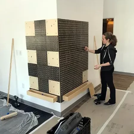 Geoboards installation museum exhibit