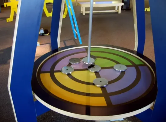 Magnetic Pendulum at the Great Lakes Science Center in Cleveland.