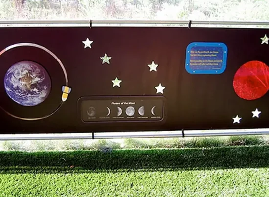 Star Wall Part of a set of interactive outdoor exhibit and one of Paul Orselli's Science Museums Exhibits.