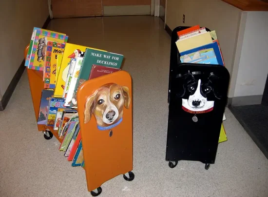 Children’s Book Carts designed by POW! (Paul Orselli Workshop, Inc.)