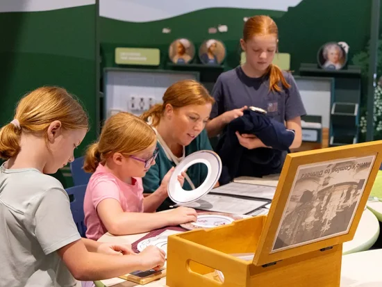 Children enjoying hands on history.
