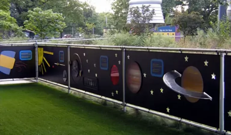 Solar System Wall from the Launch Pad exhibit